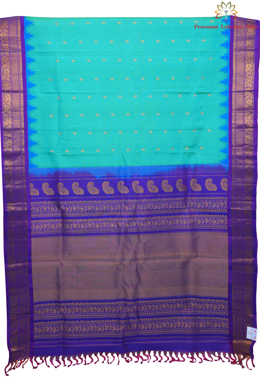 Elegant handloom Gadwal pure silk saree suitable for weddings and special occasions.