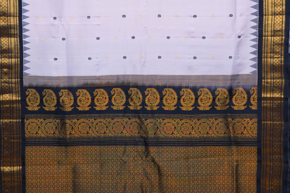 Elegant handloom Gadwal pure silk saree suitable for weddings and special occasions.