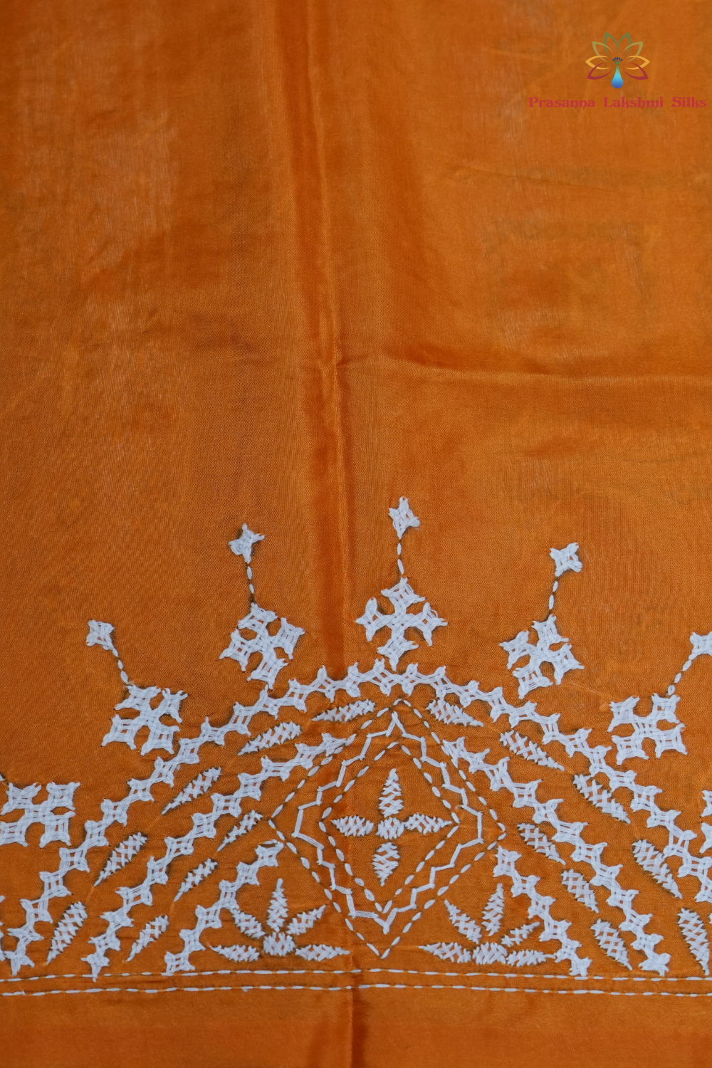 Elegant Semi Bangalore Silk Saree suitable for festive occasions with detailed Kutch embroidery.