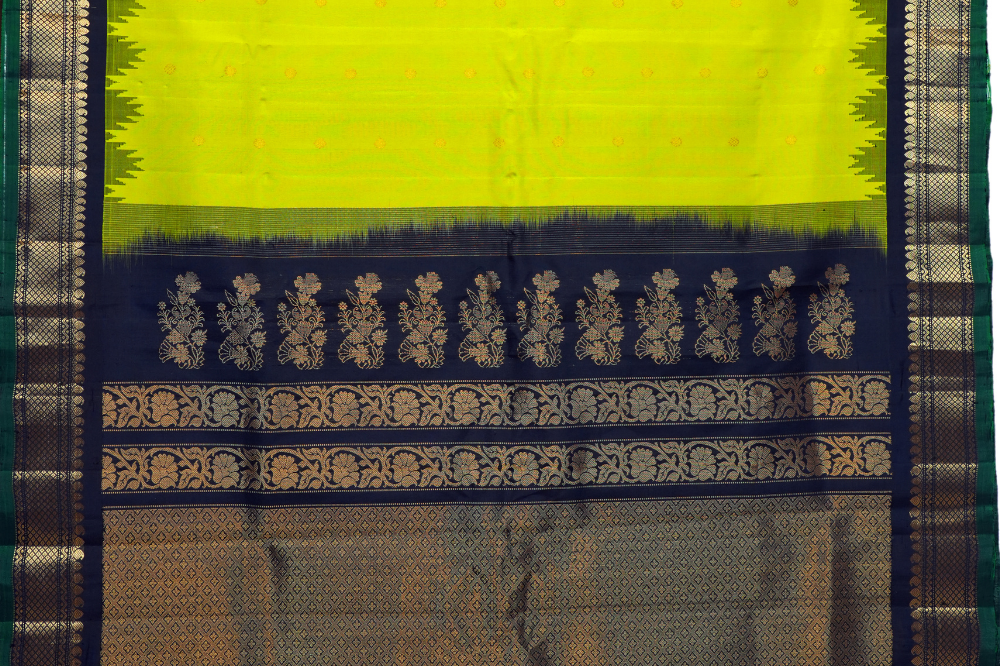 Elegant handloom Gadwal pure silk saree suitable for weddings and special occasions.