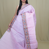 Organza Saree with all-over small mirror work and thread-woven tissue floral borders.
