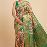 Pure Hand Pen Kalamkari saree with intricate hand-painted designs
