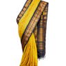 Handloom Gadwal pure silk saree with classic checks pattern and rich zari brocade pallu.
