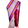 Handloom Gadwal pure silk saree with classic checks pattern and rich zari brocade pallu.
