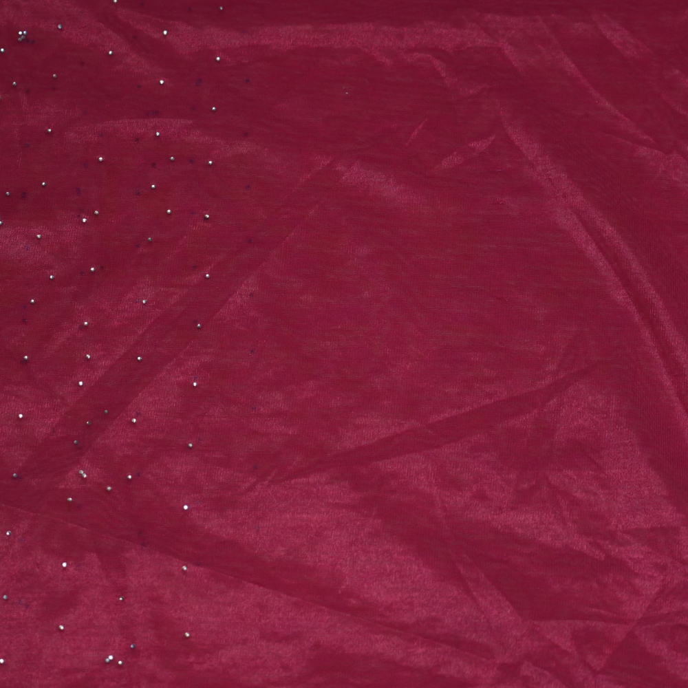 Wedding guest tissue net saree paired with running blouse piece suitable for festive occasions.