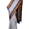 Handloom Gadwal pure silk saree with classic checks pattern and rich zari brocade pallu.
