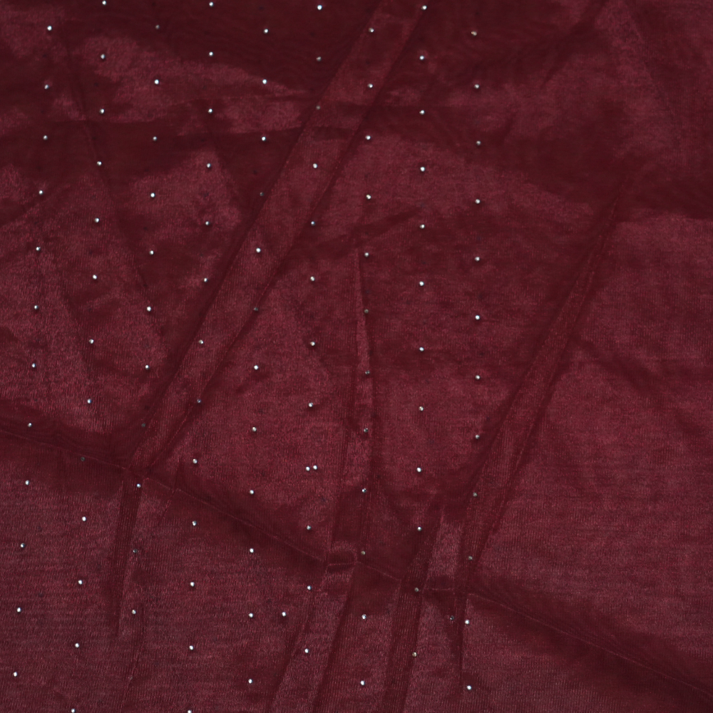 Wedding guest tissue net saree paired with running blouse piece suitable for festive occasions.