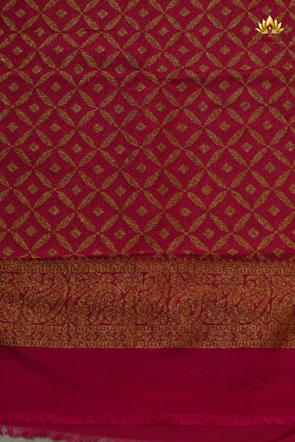 Traditional Banarasi dupion saree with ornate zari border and statement brocade pallu