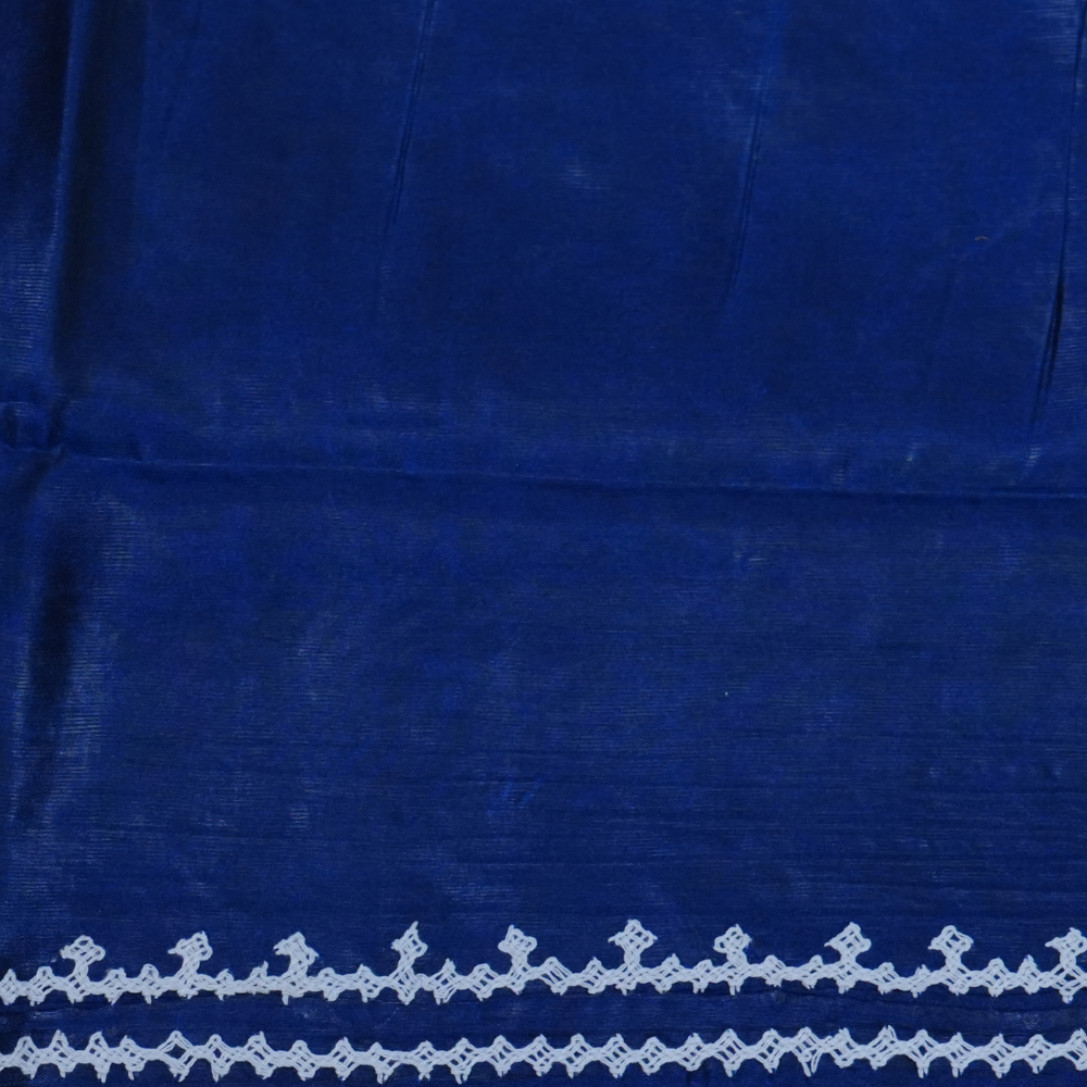 Elegant Semi Bangalore Silk Saree suitable for festive occasions with detailed Kutch embroidery.
