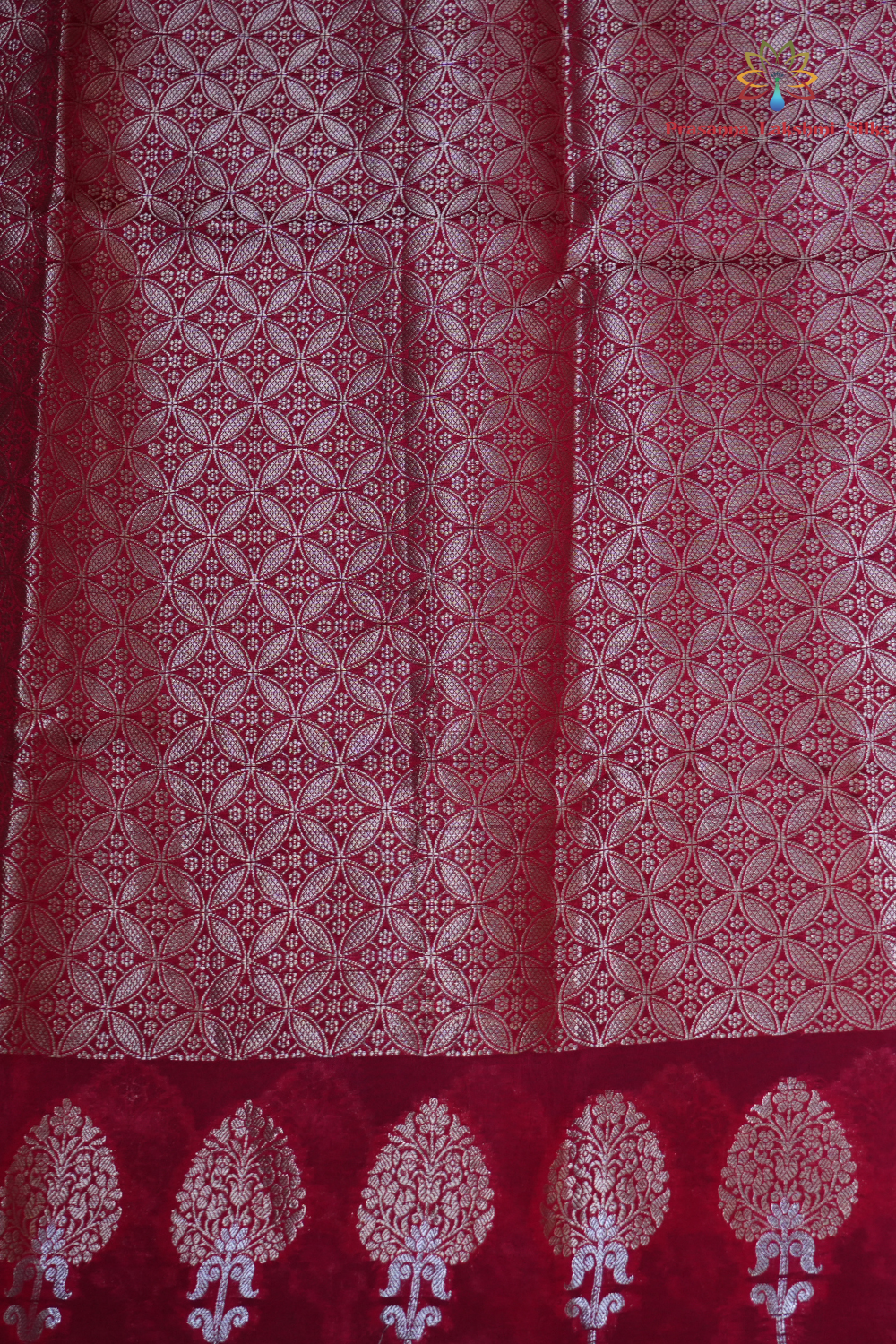 Elegant Banarasi Munga silk saree suitable for weddings and grand celebrations with intricate zari detailing.