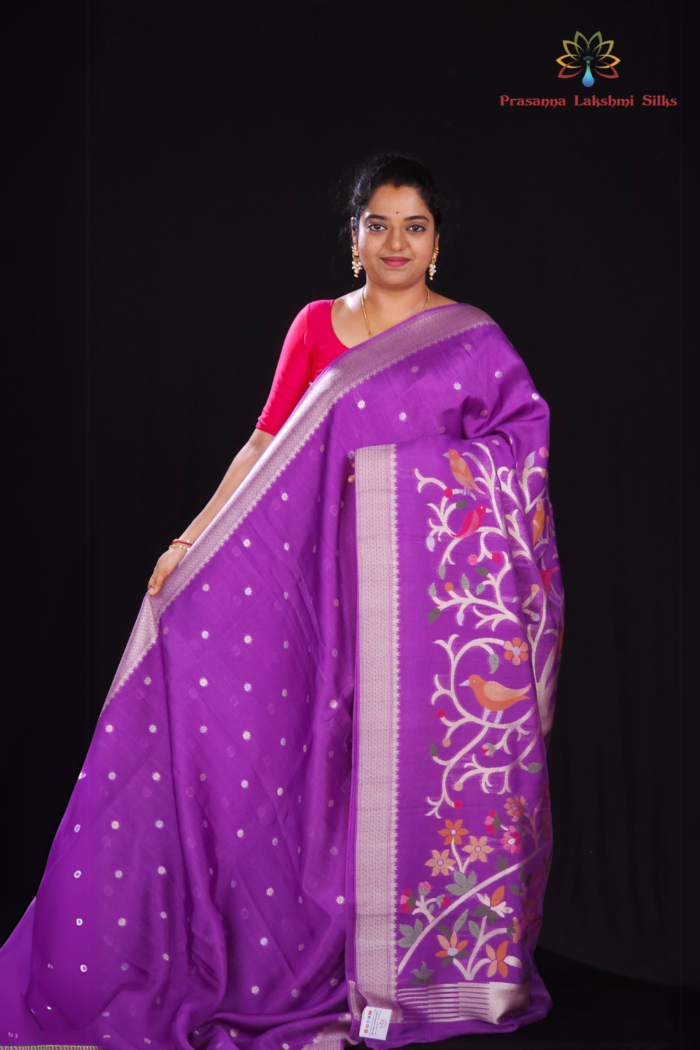 Lavender Tussar georgette sarees for all ocassions