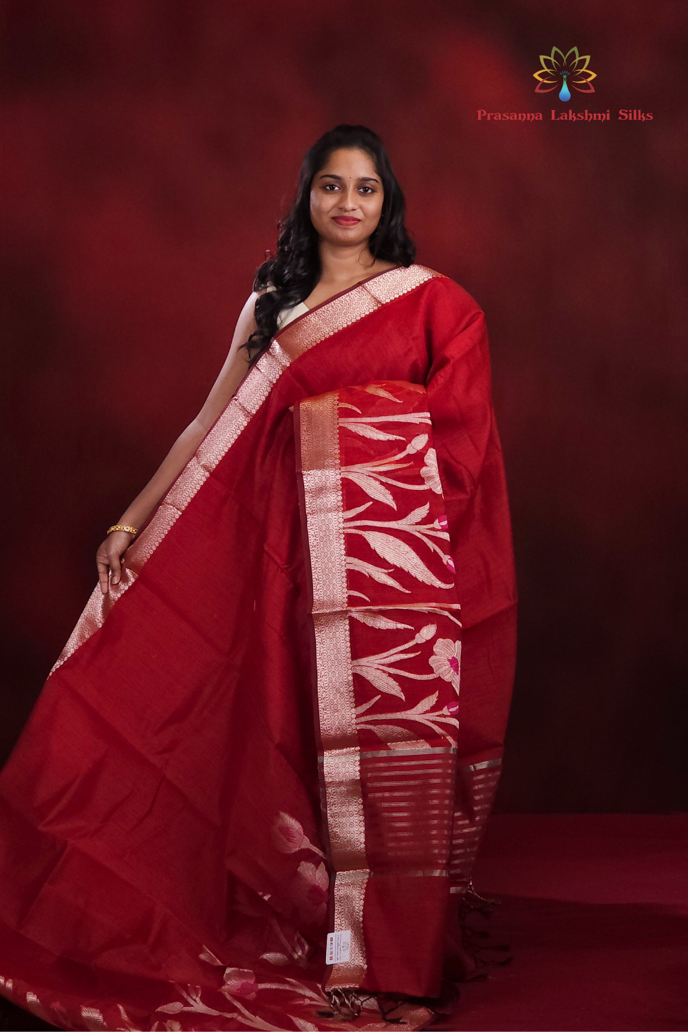 Maroon Chanderi Saree
