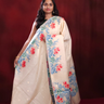 Chanderi Silk Cotton Saree  with meenakari pallu 