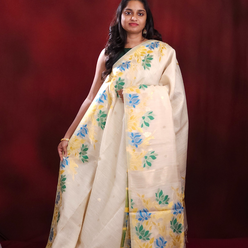 Chanderi Silk Cotton Saree 