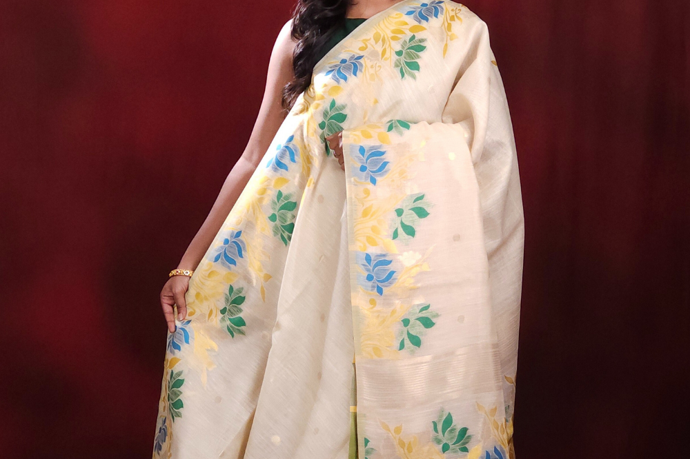 Chanderi Silk Cotton Saree 