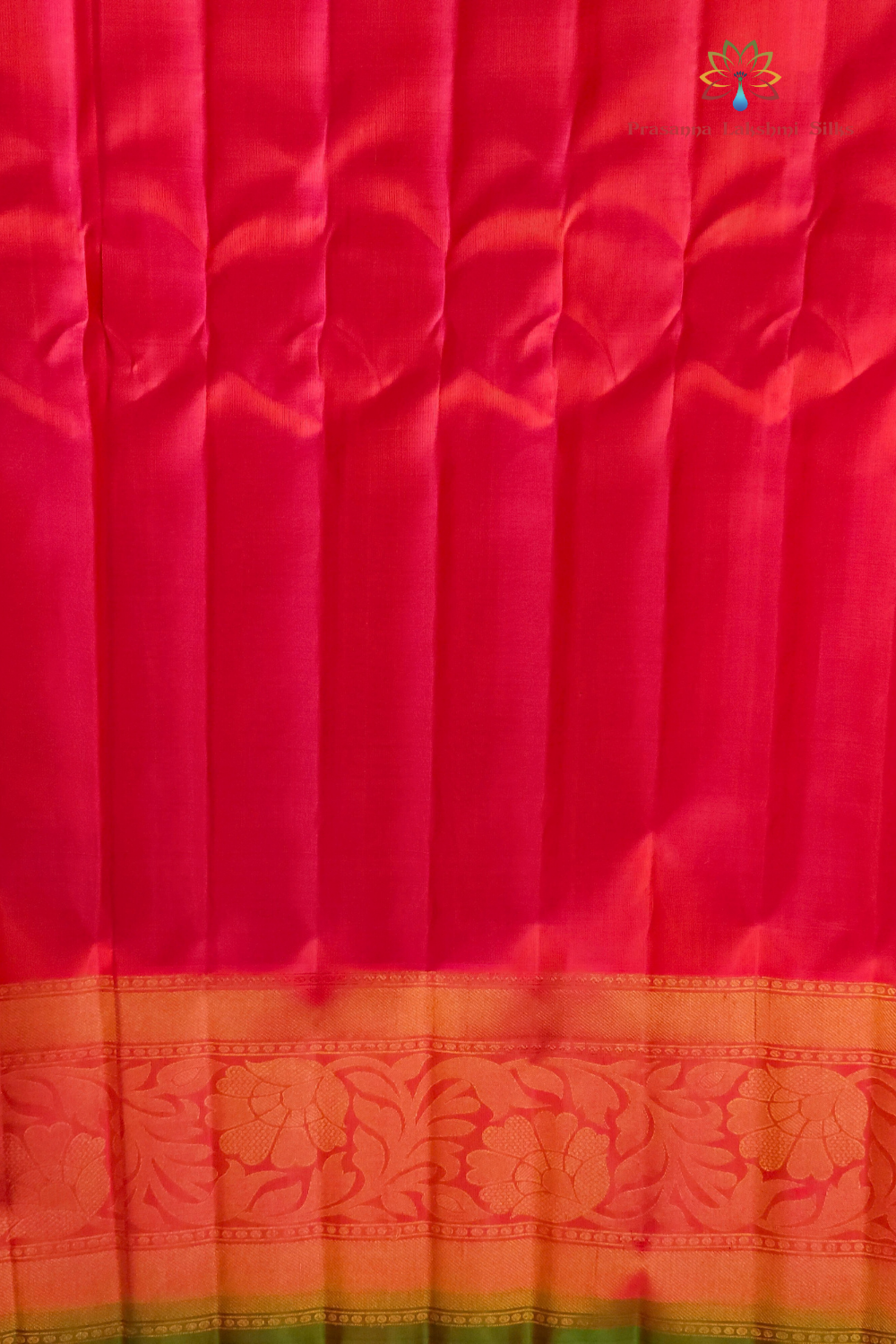 Elegant Telugu traditional Gadwal silk saree in mango yellow with pink blouse piece

