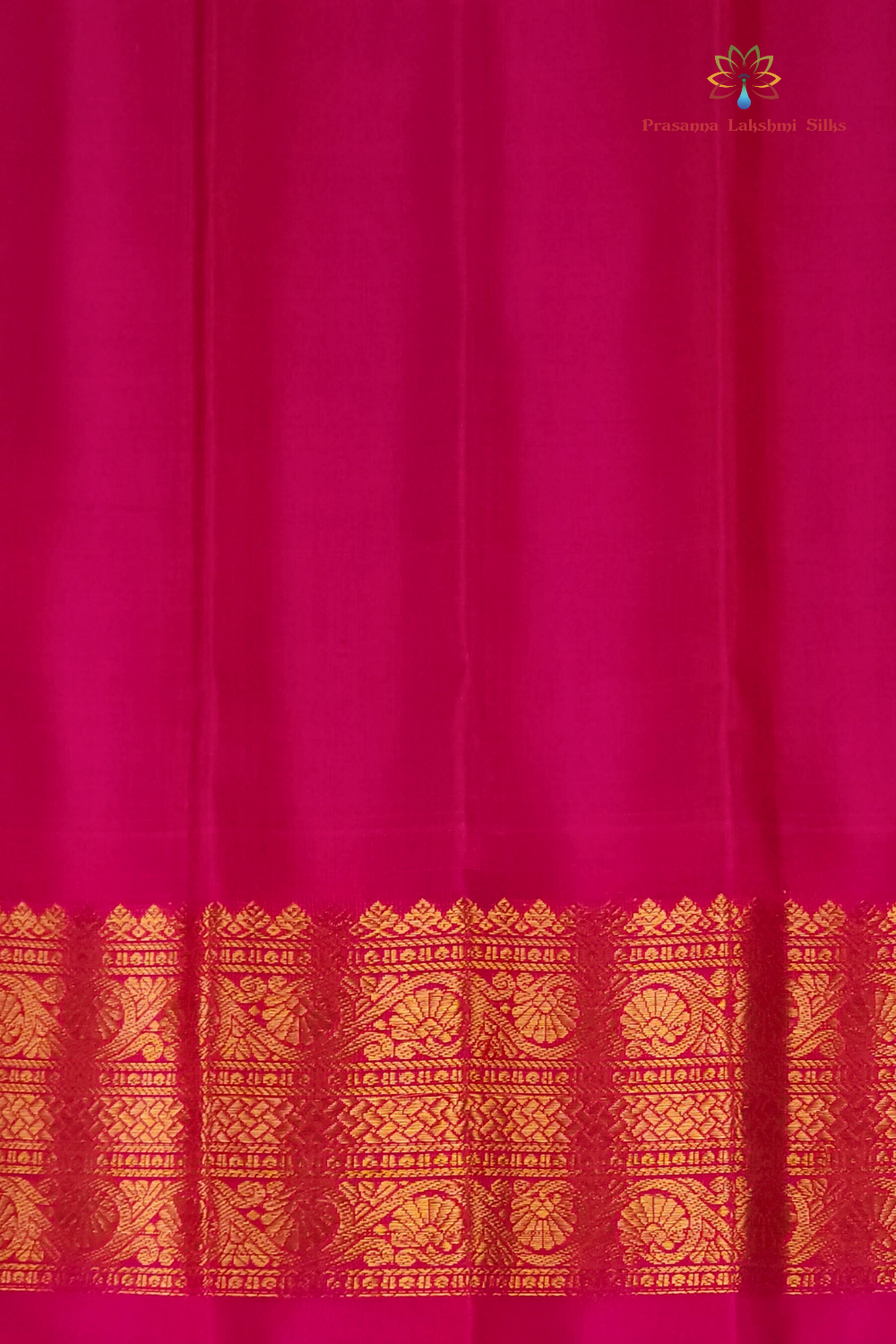 Elegant half white pure silk Gadwal saree with pink blouse piece from Prasanna Lakshmi Silks

