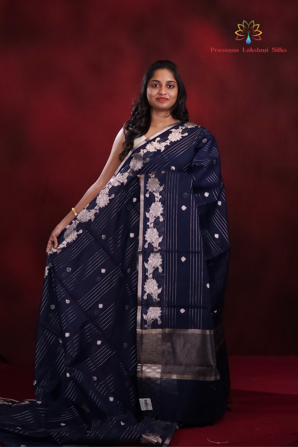 Chanderi Saree with  zari stripes