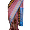Handloom Pure Gadwal Silk Saree in dual shade pink and green 
