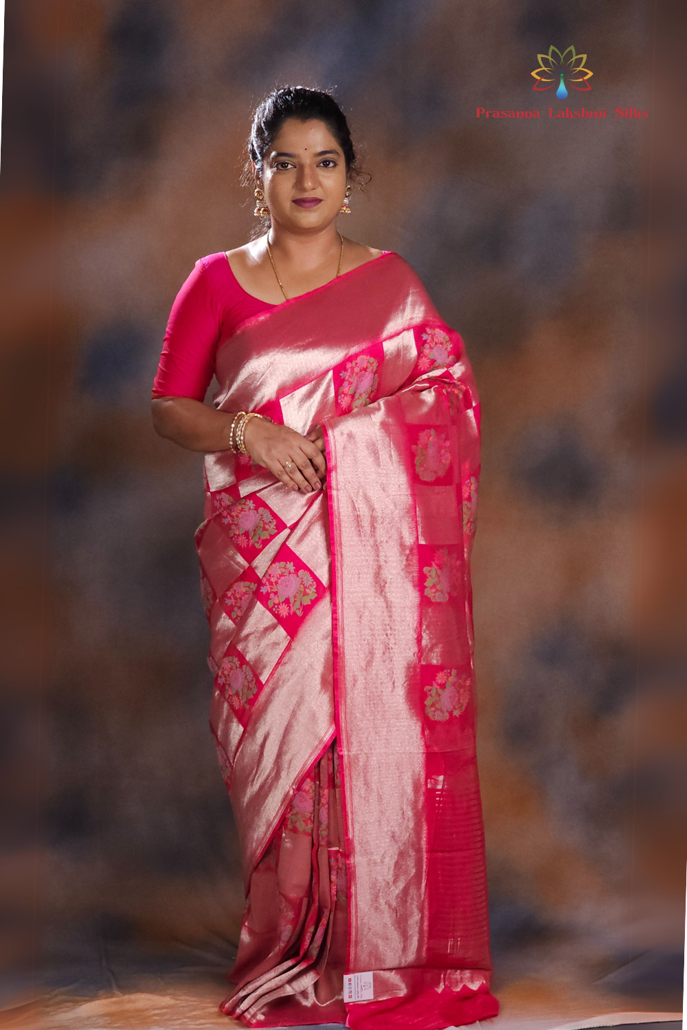 Pink Mashru silk saree