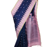 Handloom Peacock Blue Gadwal Silk Saree