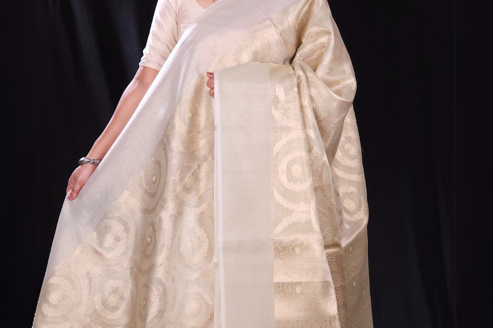 pastel green Rich tissue saree for wedding and receptions