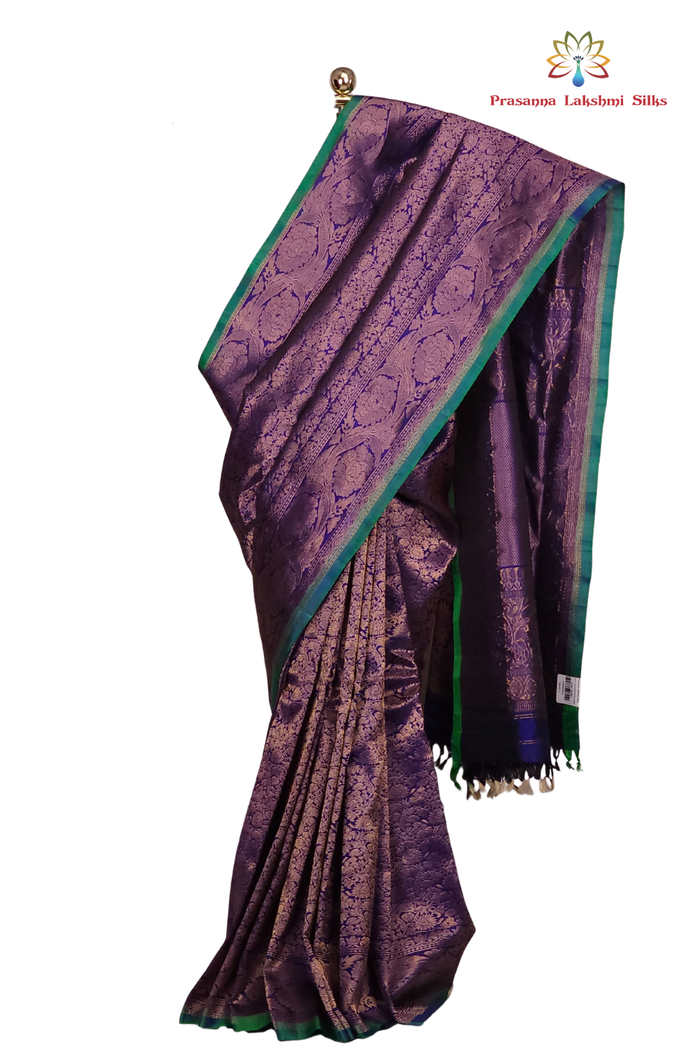 Navy Blue Gadwal Silk Saree – Wedding Special