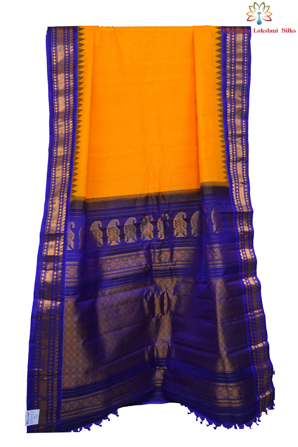 Elegant handloom Gadwal silk cotton saree suitable for weddings and grand celebrations.