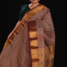 Light Mauve and Maroon kanjeevaram cotton Saree