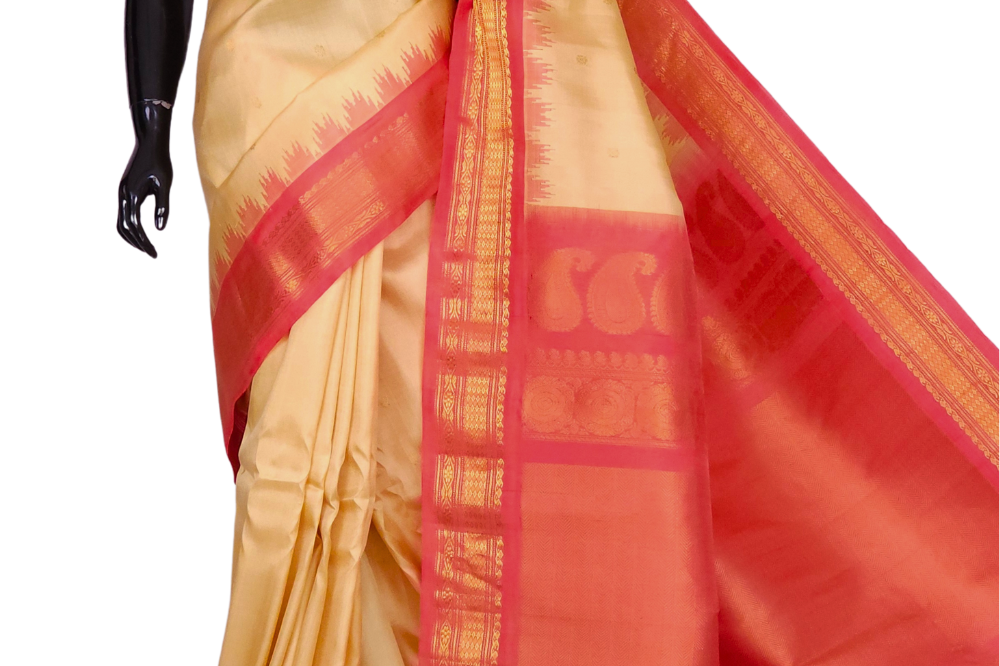Sandal Gadwal Silk Saree