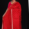 Maroon Red Banarasi jal Saree