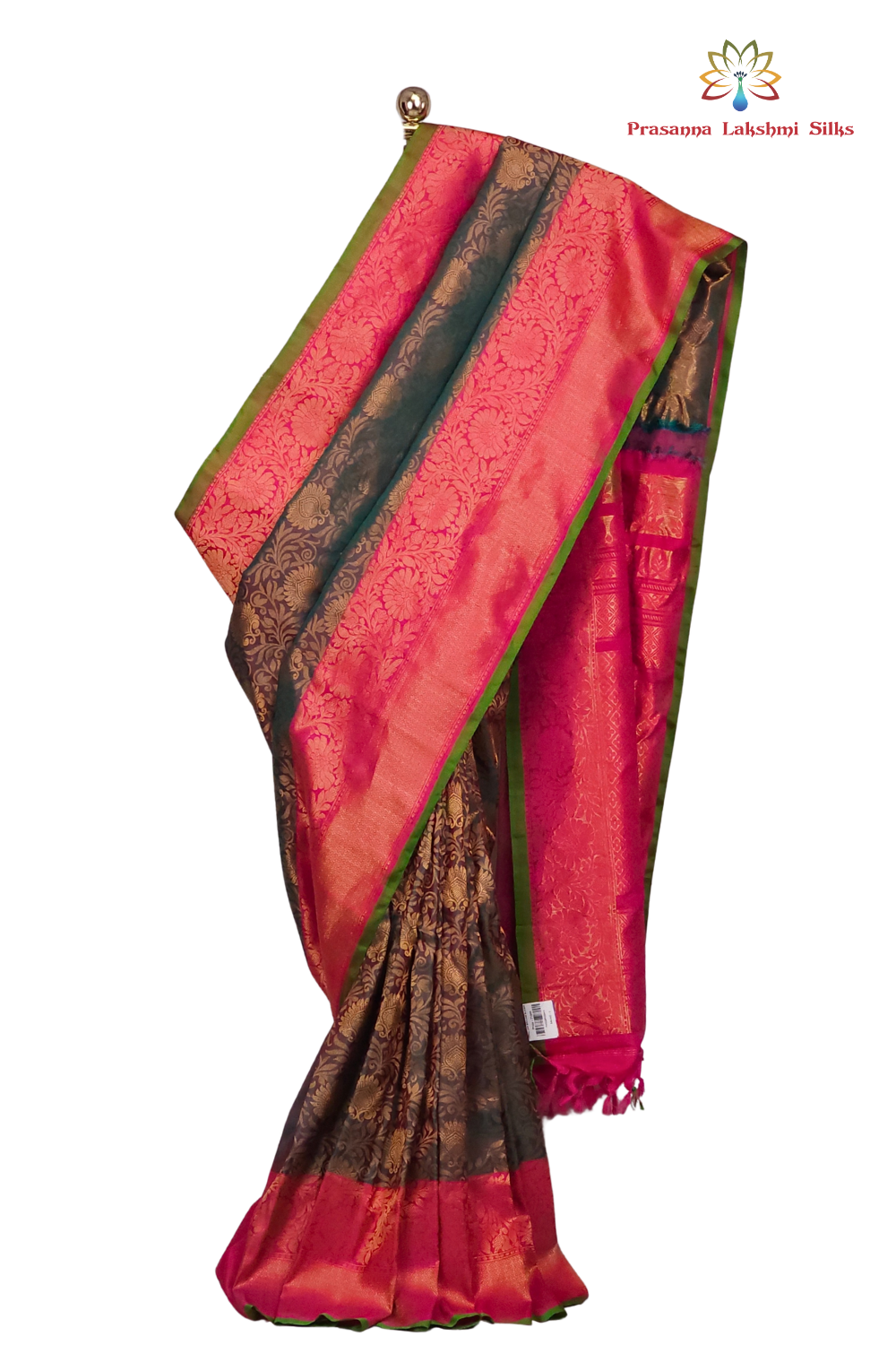 Pure Handloom Gadwal Silk Saree – Dual Shade