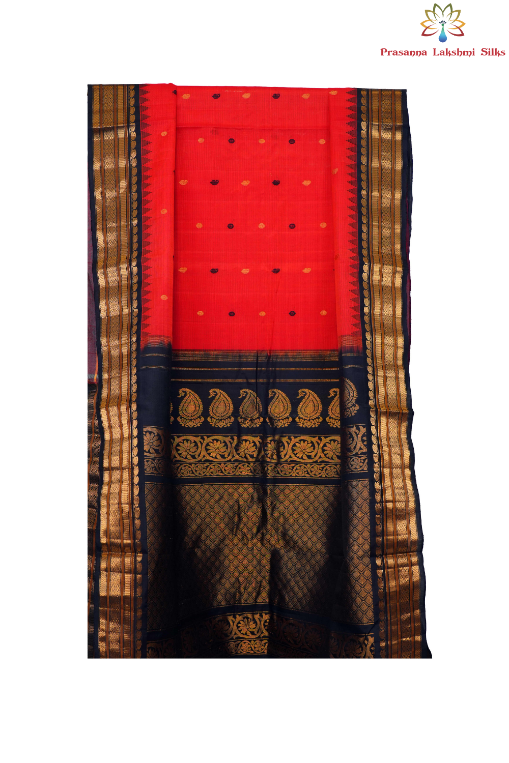 Elegant handloom Gadwal silk cotton saree suitable for weddings and grand celebrations.