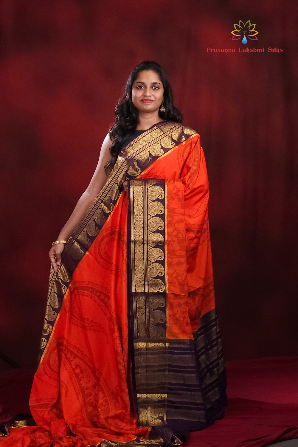  Semi Mysore Silk Saree, all over digital prints 