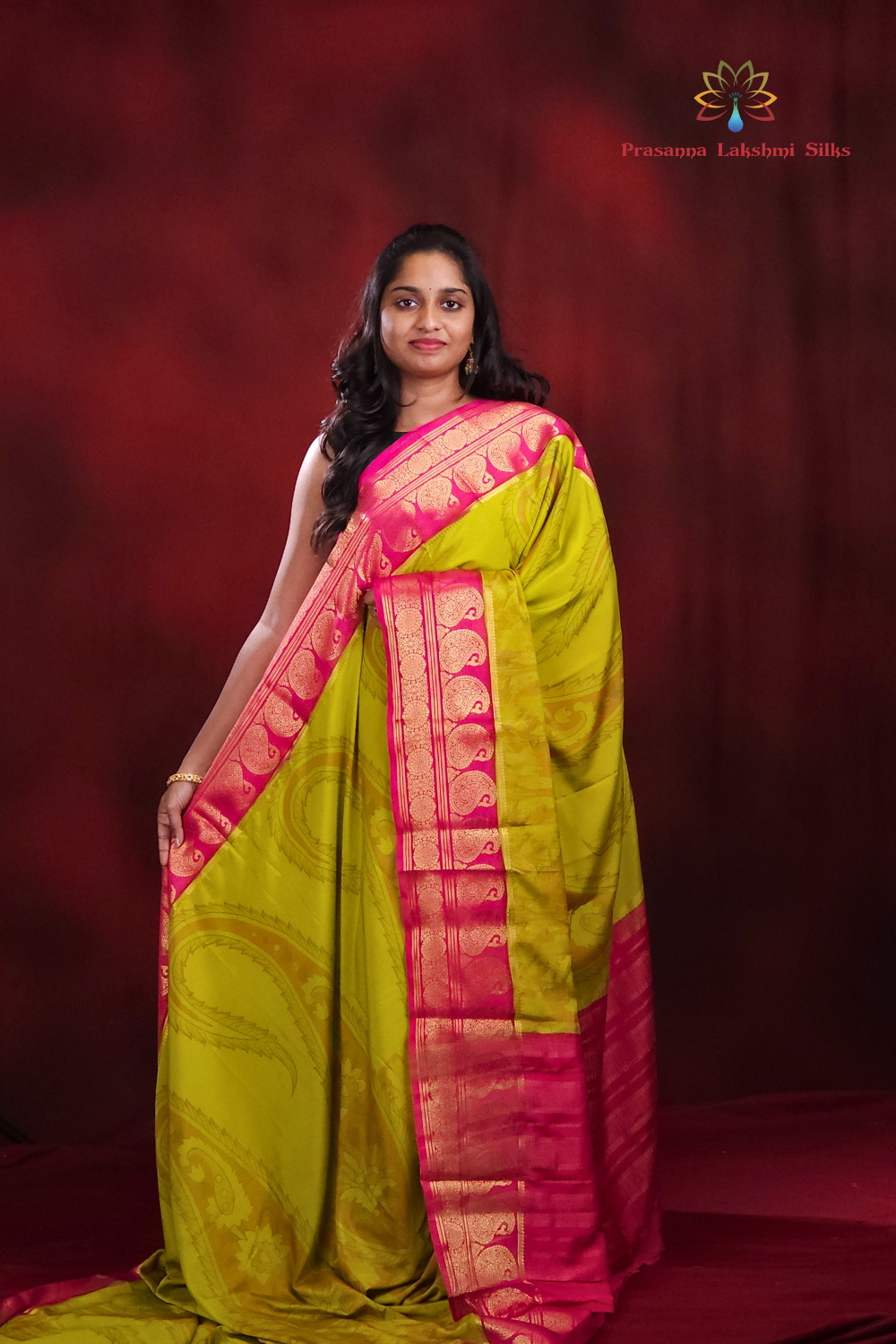 Semi Mysore Silk Saree, all over digital prints 