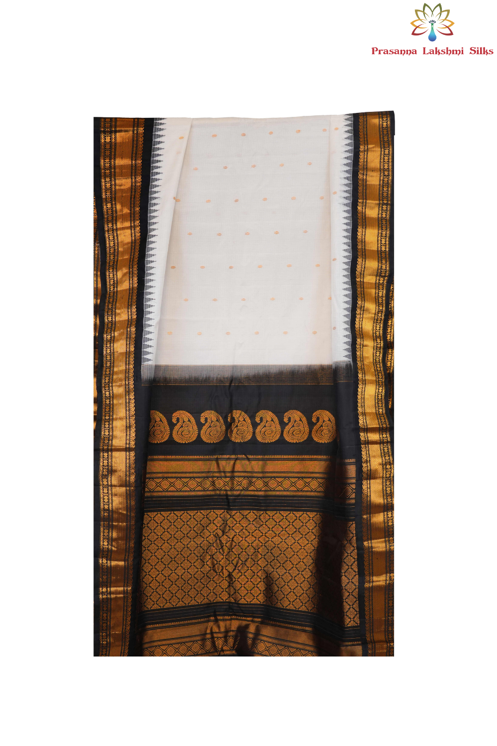 Elegant handloom Gadwal silk cotton saree suitable for weddings and grand celebrations.