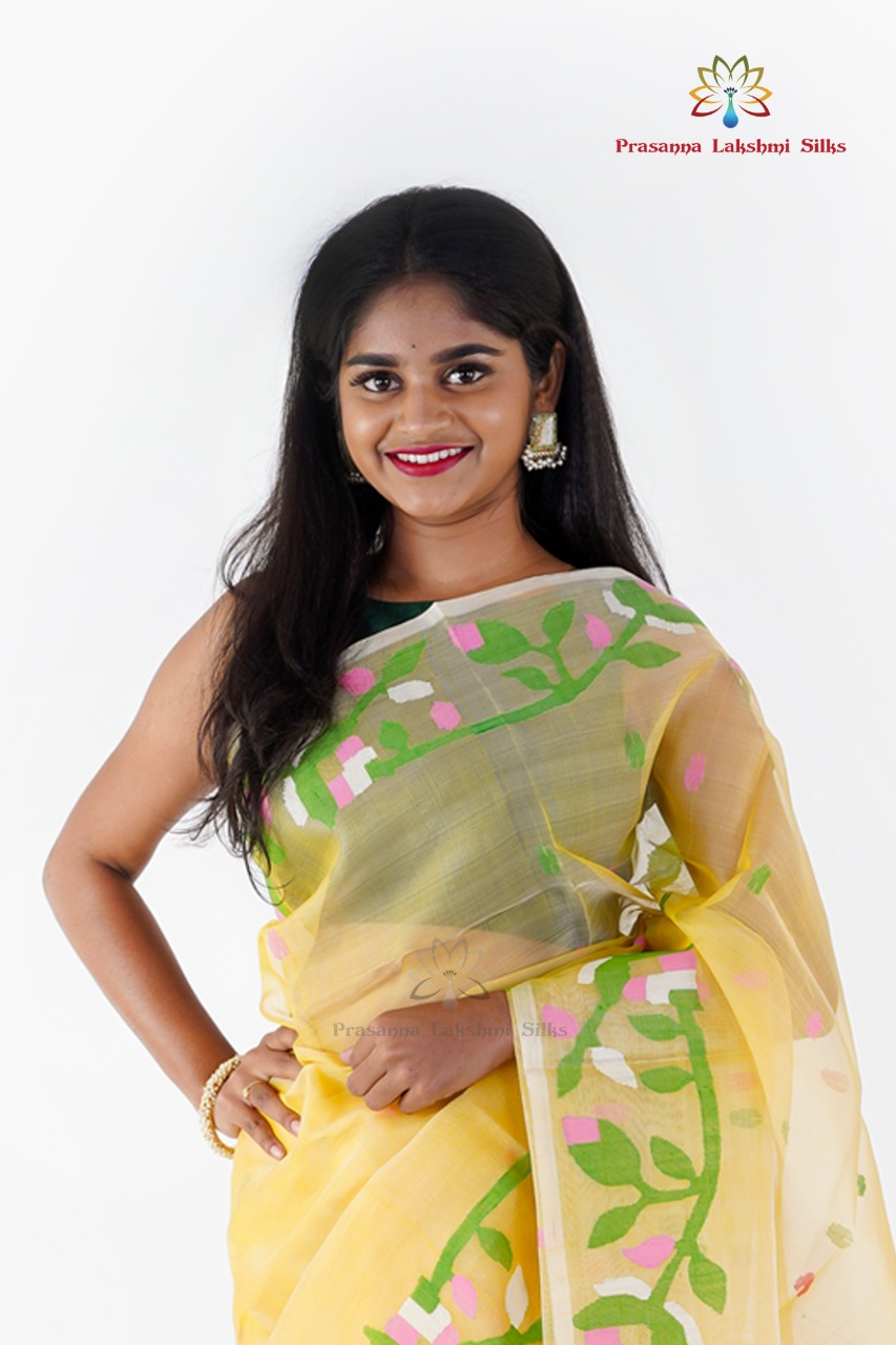 Handwoven Soft Muslin Jamdani Sarees for Women / Pure Resam Muslin Dhakai Jamdani  Saree With Blouse Piece /handloom Muslin Silk Jamdani Sari - Etsy