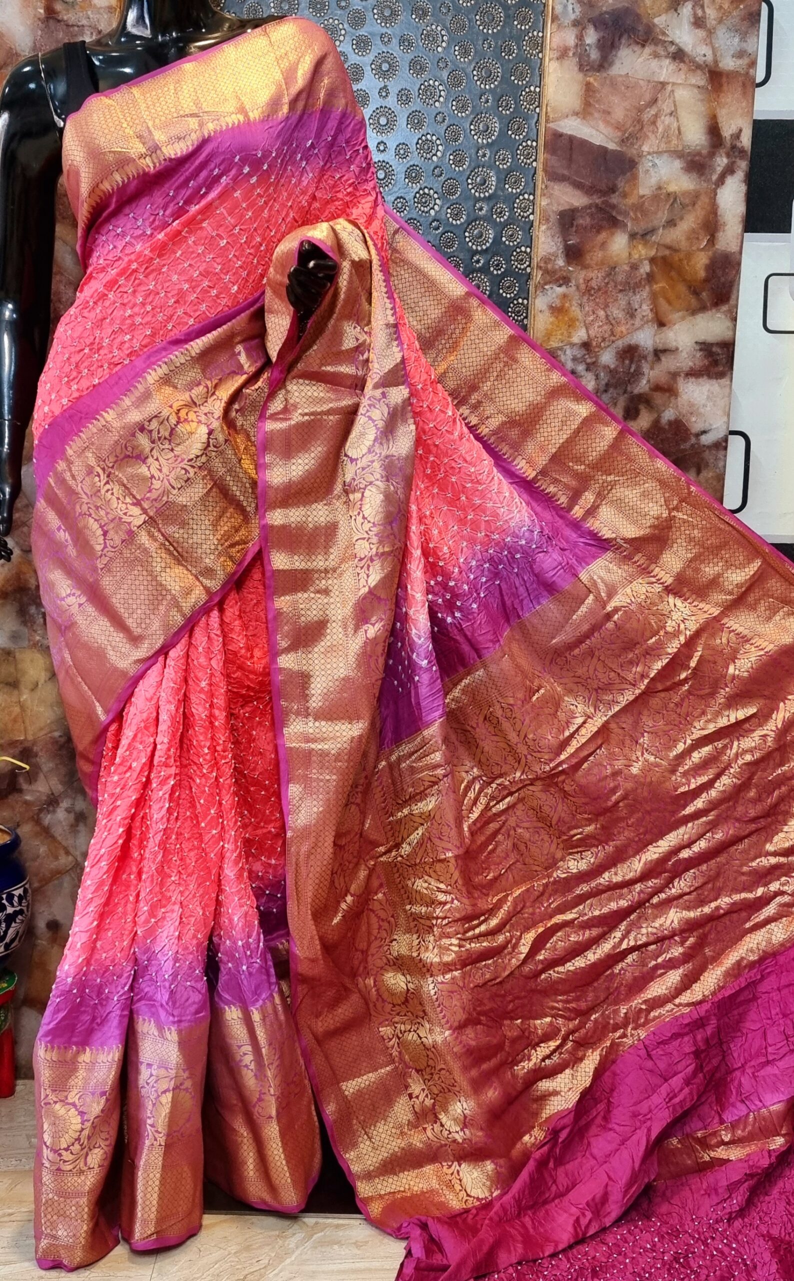 Pure chiniya silk saree | Sarees in USA | Pattu saree – Haas Collections LLC