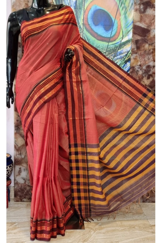 Buy YAGNAM FAB Woven Narayanpet Cotton Silk Black Sarees Online @ Best  Price In India | Flipkart.com